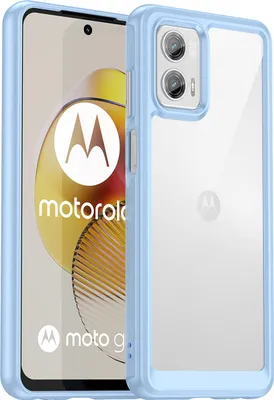 Obrázek produktu pro Pouzdro pro Motorola Moto G73 průhledné, nárazuvzdorné TPU silikonové ochranné pouzdro modré