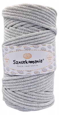 Produktbild von Sznurkomania Baumwollschnur 5mm 100m Hellgrau Makramee