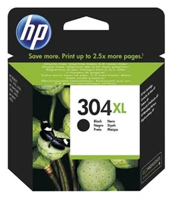Zdjęcie produktu dla HP Oryginalny czarny wkład atramentowy 304XL, Wysoki, Czarny, Tusz na bazie pigmentu, 5,5 ml, 1 szt., 300 stron(y)