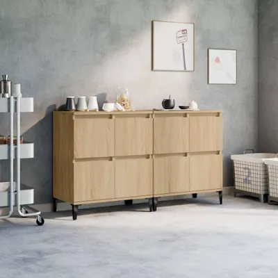 Immagine prodotto di Credenze 2 pezzi rovere Sonoma 60x35x70 cm materiale a base di legno