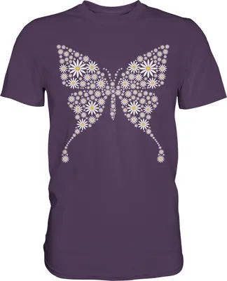 Produktbild von Gänseblümchen Schmetterling T-Shirt – Urban Purple / XL