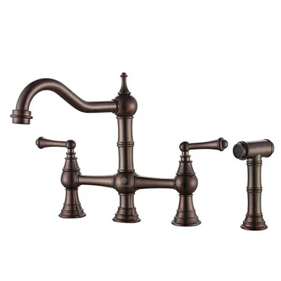 Obrázek produktu pro Dřezová baterie retro bronz CHESTERA vytahovací výpusť