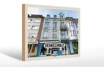 Produktbild von Holzschild Städte Düsseldorf Gerresheim Architektur 30x20cm