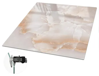 Produktbild von Glas Tischplatte 60x60 cm – Tischauflage aus gehärtetem Glas – Glasplatte für Esstisch – Küchentischplatte aus Glas – Tischschutz Glas modern – Dekorative Glasplatte – Pflegeleichte Glastischplatte – Sicherheitsglas Tischplatte – Marmormuster, KI-generiertes Bild