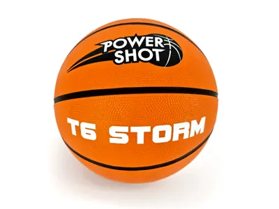 Produktbild von Basketball "Storm" - POWERSHOT- Gummi - Größe 6 - Ideal für Basketball in der Freizeit