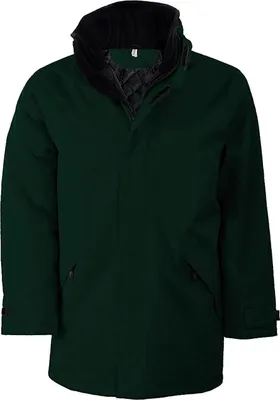 Produktbild von Kariban Herren Parka Kapuzenparka Regenmantel Isolierjacke Winterjacke, Größe:3XL, Farbe:Forest Green