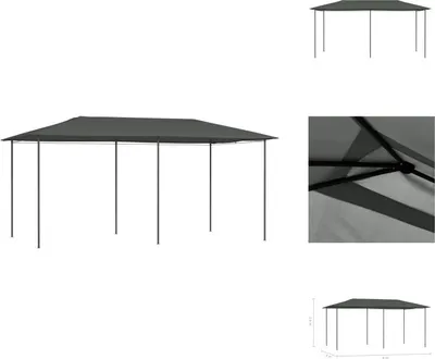 Immagine prodotto di vidaXL Pavilion 3x6x2,6 m antracite 160 g/m² - Padiglioni e tende per feste