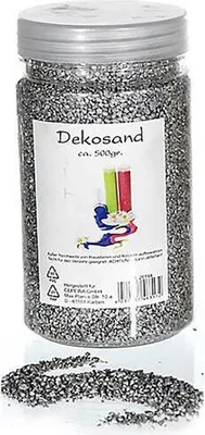 Produktbild von Dekosand, silber, 500g, in PVC Dose