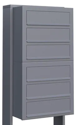 Produktbild von Briefkastenanlage Cube for Six in Grau Metallic