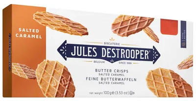 Produktbild von Jules Destrooper Feine Butterwaffeln Salted Caramel 100g