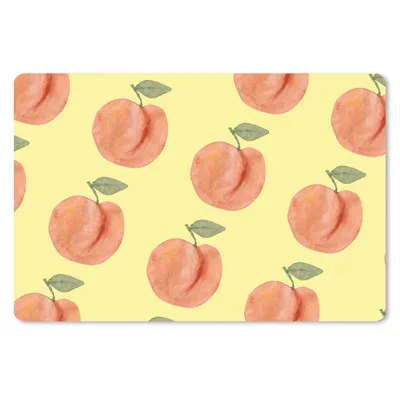 Produktbild von MuchoWow® Mauspad Mousepad Pfirsiche - Obst - Gelb 27x18 cm - Mousepads - Maus Mat - Pad - Mausunterlage - Büroartikel - Desk Matten