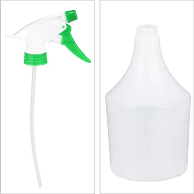 Produktbild von 12 x Sprühflasche Pflanzen, einstellbare Düse, 1 Liter Handsprüher, mit Skala, Kunststoff, Blumensprüher, weiß-grün