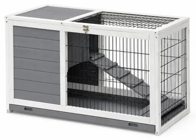 Produktbild von Meerschweinchenstall Easy grau weiß