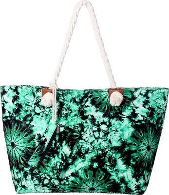 Produktbild von Große Strandtasche wasserabweisend mit Reißverschluss - Hippie Style