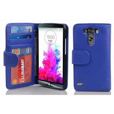 Produktbild von Cadorabo Hülle für LG G3 in Blau Backcover Handy Schutz Hülle Book Case Booklet Kartenfächer