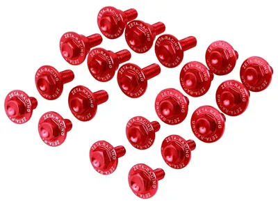 Immagine prodotto di Set bulloni in plastica Alu Ze88-5442 - Zeta Racing