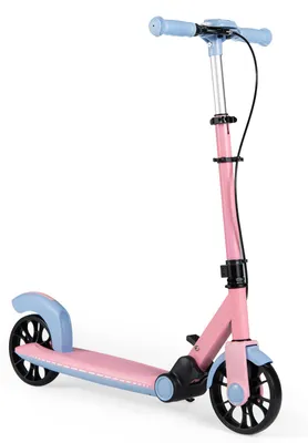 Produktbild von KOMFOTTEU Cityroller, höhenverstellbarer Scooter bis 100 kg belastbar, Kinderroller mit 2 LED Rädern, Tretroller mit Hinterradbremse & Handbremse, klappbarer Kickscooter für Kinder, Jugendliche & Erwachsene