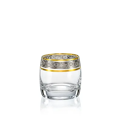 Produktbild von Wassergläser Whiskygläser Becher Kristallgläser Exclusive Ideal Gold Platin 230 ml 6er Set Bohemia Crystalex