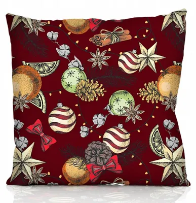 Produktbild von eStilex Samtkissenbezug 45x45 cm Weihnachts-Dekorativ