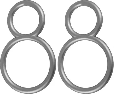 Immagine prodotto di Anelli decorativi 2-pack per tende in argento opaco, anelli per tende - tipo B