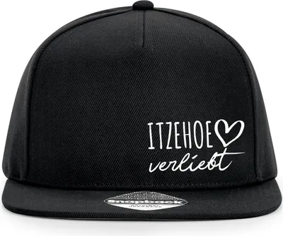 Produktbild von Huuraa Cappy Mütze Itzehoe verliebt Black Polyester Snapback Kappe Geschenkidee