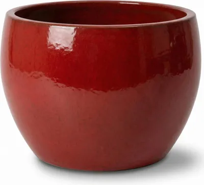 Produktbild von Provencelia ROMULUS Blumentopf groß, Keramik, frostfest, Tropenrot, Ø31 x H23 cm