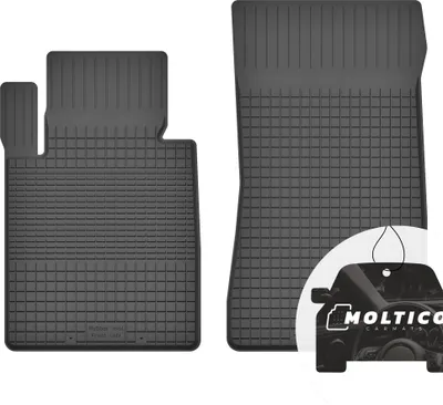 Image de Tapis en caoutchouc avant avec bordure Tapis de voiture en caoutchouc Tapis de voiture ajusté 2 pièces - convient pour BMW 1-Series E87 2004-2012