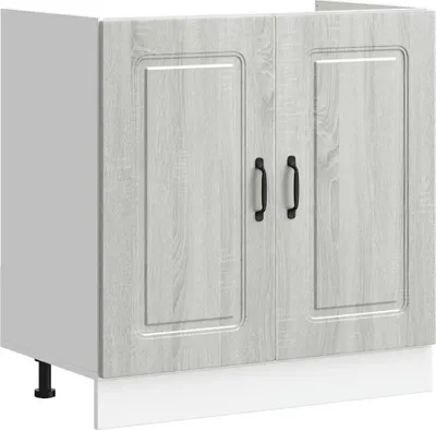 Obrázek produktu pro vidaXL Dřezová skříňka Kalmar Grey Sonoma 80x46x81,5 cm