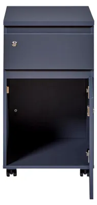 Produktbild von Rollcontainer mit einer Schublade und einer Tür - Bürocontainer - abschließbar - melaminbeschichtet - Maße in cm: B 44 x T 52 x H 77 - Farbe Anthrazit