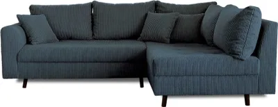 Produktbild von Lisa Design Rune, Ecksofa rechts, 4-Sitzer, aus Cord , Nachtblau