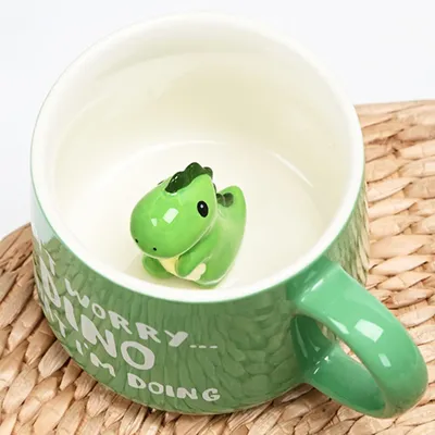 Image de Tasse en céramique 3D, motif dinosaure, 350 ml, idéale pour le café ou le thé, une idée cadeau
