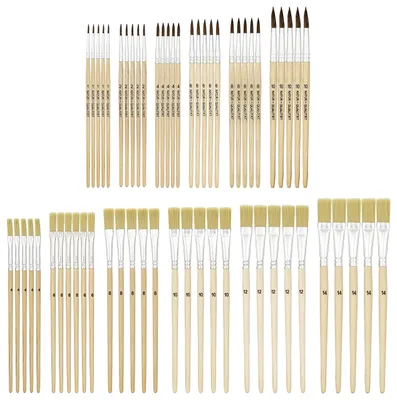 Produktbild von K3T Pinsel-Set 12er Haarpinsel 1,2,4,6,8,10 + Borstenpinsel 4,6,8,10,12,14