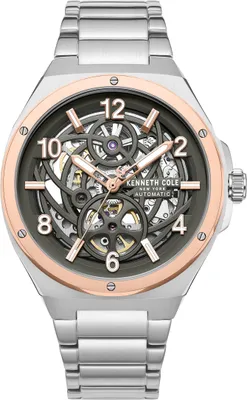 Produktbild von KENNETH COLE Herrenuhr Automatikuhr silber / roségold onesize Herren 51,5 mm KCWGY0080301
