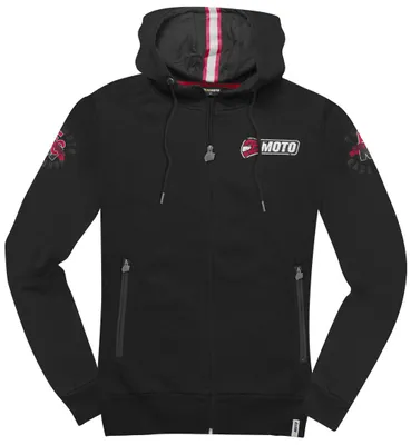 Immagine prodotto di FC-Moto Felpa con cappuccio con zip Effortless da donna, nero/rosso, S