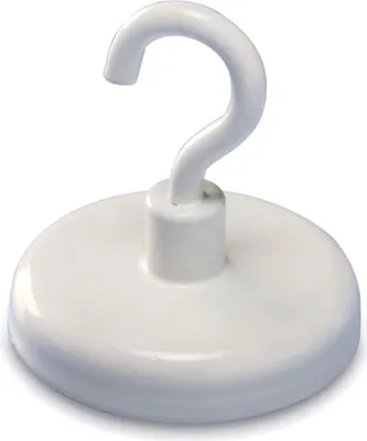 Produktbild von Hakenmagnet 52636 36mm rund weiß Packung mit 10 Stück