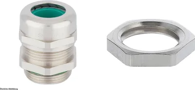 Immagine prodotto di Raccordo LAPP senza alogeni con controdado M12x1,5 ottone (CuZn) nichelato lunghezza filettatura 6,5 mm - 1 pezzo