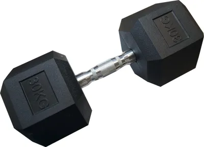 Produktbild von Einhand-Sechskant-Hantel HEX 30 kg gummiert