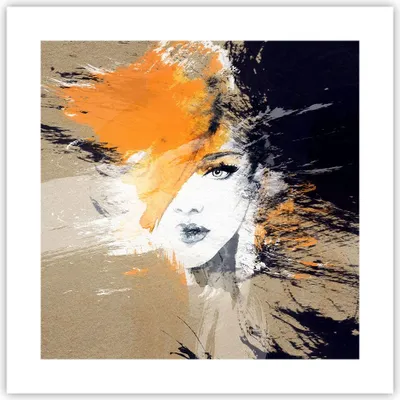 Produktbild von Poster - Poster ohne Rahmen - Abstraktion Frau - 40x40 cm - Wand Bild - Wanddeko - Wandbilder - Kunstposter - Wandposter - Bilder - Kunstdruck - Wanddekoration - Wandbild - P2XAC40x40-3656