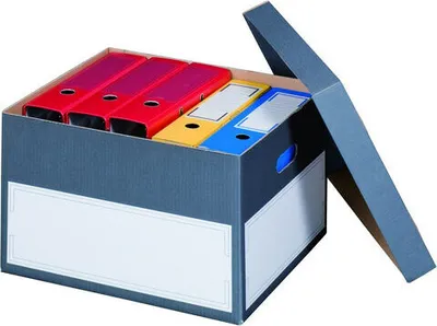Produktbild von 5x Archivbox mit Deckel 440x380x290mm anthrazit