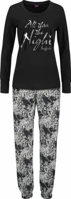 Produktbild von Buffalo Pyjama 2 -teilig schwarz-gemustert Größe 32/34