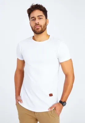 Produktbild von Leif Nelson Rundhals Herren T-Shirt Rundhals LN-8294, Weiß / XL