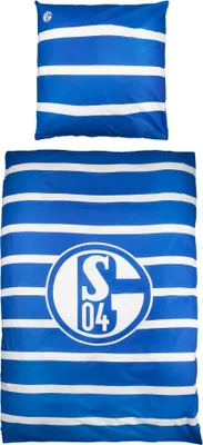 Produktbild von FC Schalke 04 Bettwäsche Streifen 135x200+80x80