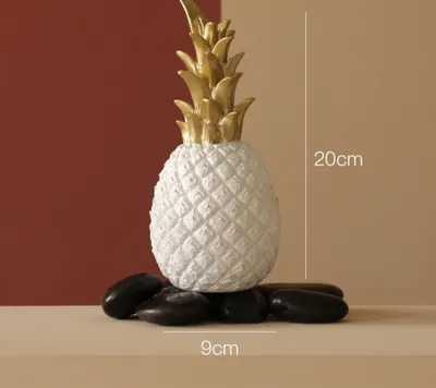 Produktbild von Zimmer Deko, Ananas Ornament für Tisch Restaurant Hochzeit Party, Weiß Mittel