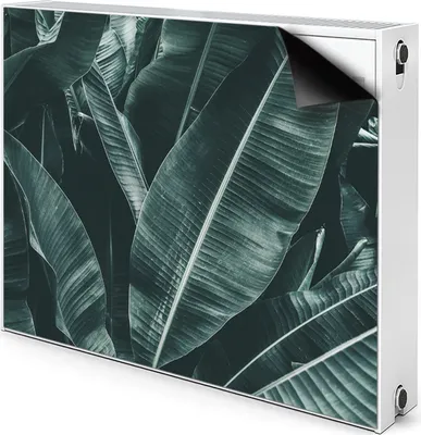 Produktbild von Magnet Heizkörperverkleidung Heizkörper-Abdeckung Heizung Heizkörper 80x60 cm  - Exotische Blätter