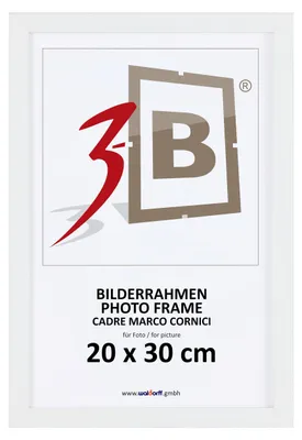 Fotolijst 20x30 cm weiß Holzrahmen mit Acrylglas