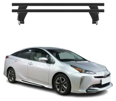 Produktbild von Menabo Dachträger Grundtäger für Toyota Prius 2018-2025 ABE Aluminium Schwarz 2x, KI-generiertes Bild