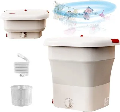 Productafbeelding van Famanu Mini-wasmachine met centrifugefunctie, 12 liter - Blauw