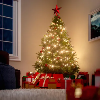 Produktbild von CASARIA® Weihnachtsbaum künstlich 140cm dichte Spitzen schneller Aufbau Metallständer naturgetreu schwer entflammbar grün Tannenbaum Edeltanne deko