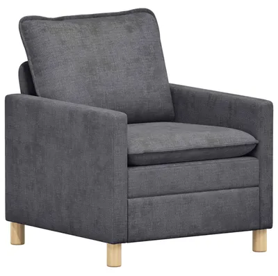 Image de Canapé vidaXL gris foncé 76 x 81 x 87,5 cm en polyester