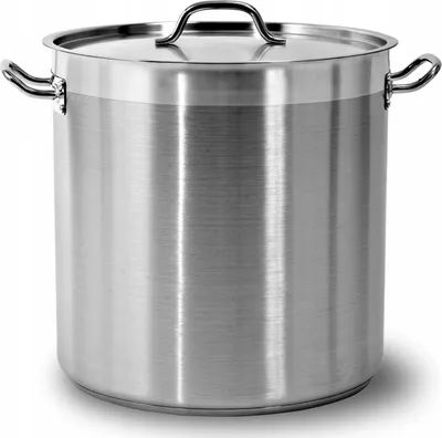 Immagine prodotto di Casseruola in acciaio inox con bordo rinforzato e coperchio Bollitore da 50 litri Ø32cm